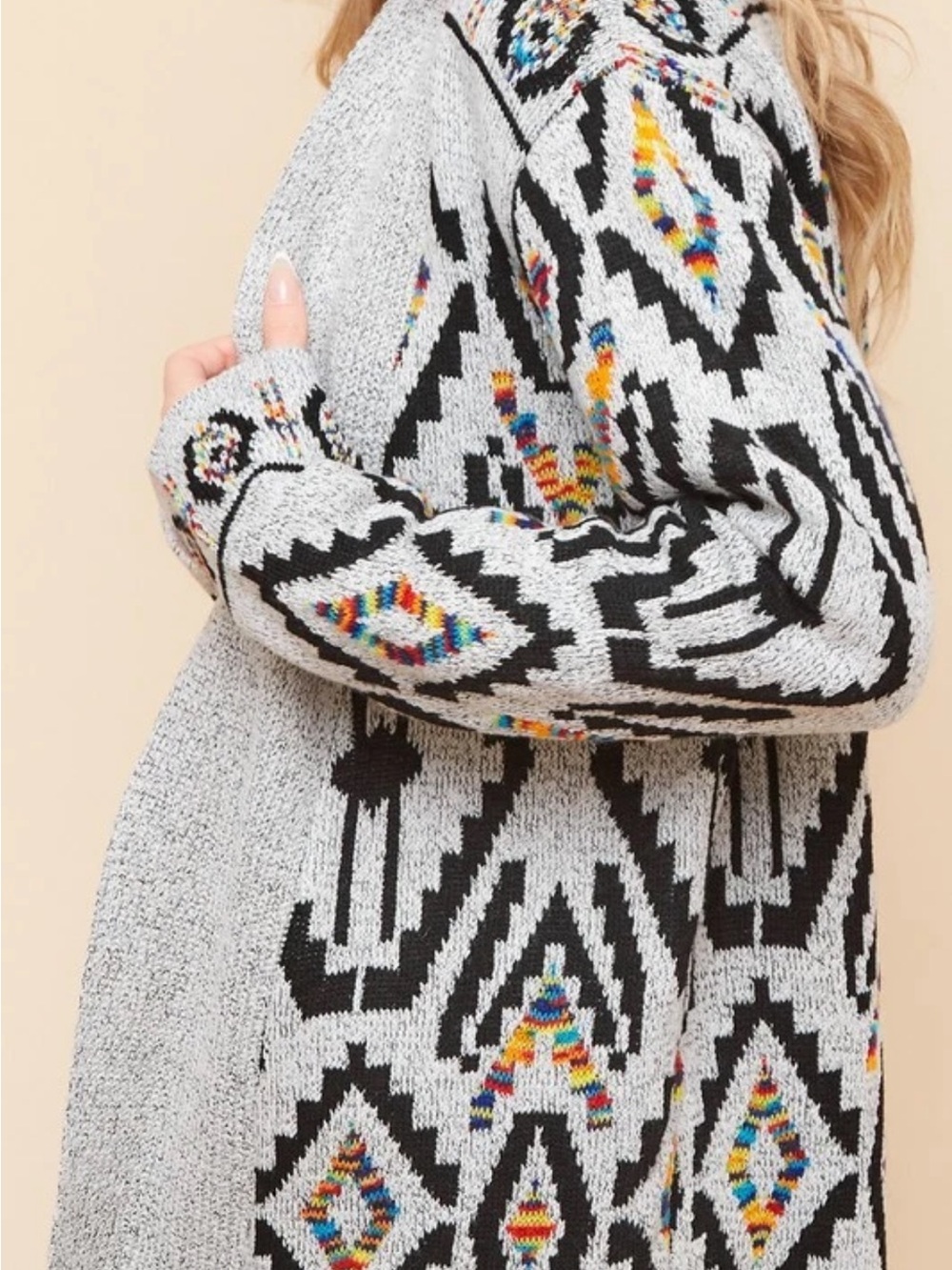 Northern Angel Western Boho Knit Cardigan Yellowstone Aztec Country Size Small - Picture 6 of 12